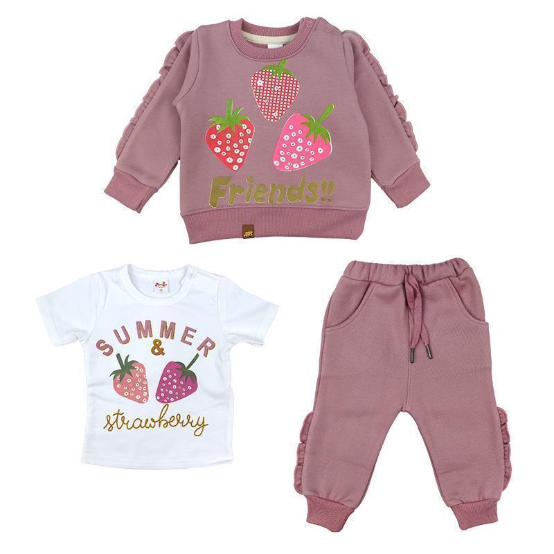 Conjunto de niña bebe AURORA FRESA